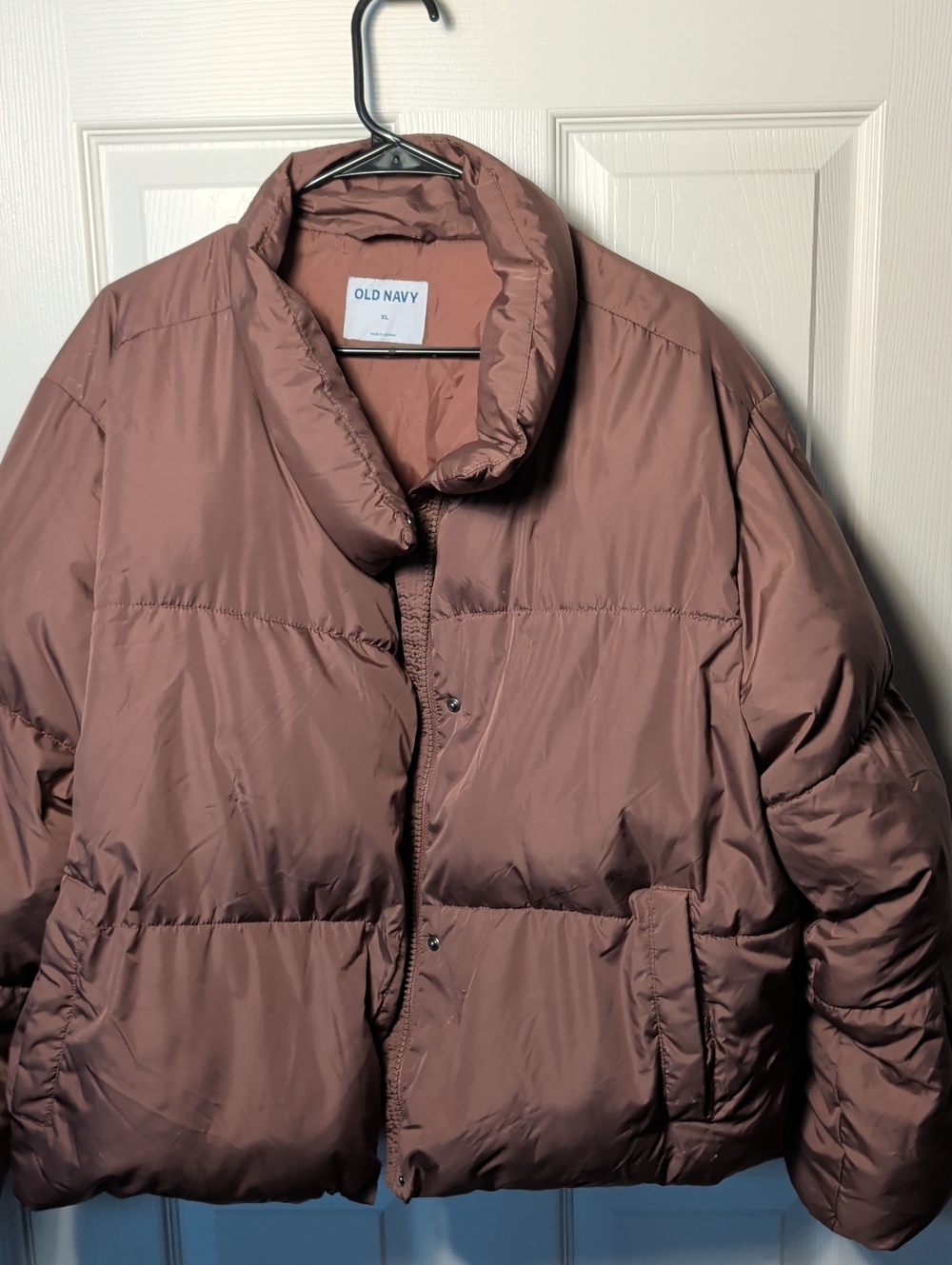 Old Navy Men's Dusty Rose Puffer Coat